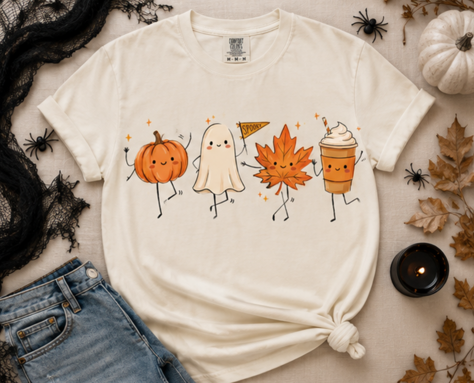 Spooky Little Friends Comfort Colors Tee