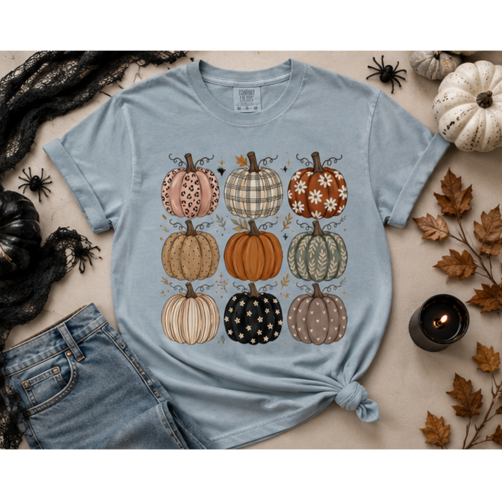 Patchwork Pumpkins Comfort Colors Tee