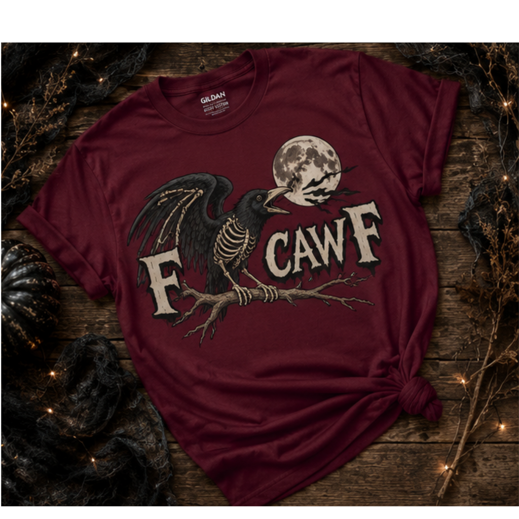 F CAW F Skeleton Raven Tee