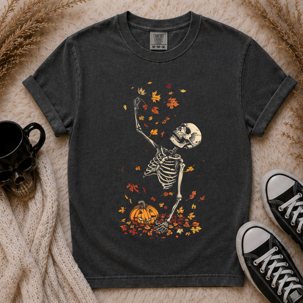 Falling for Fall Skeleton Comfort Colors Tee