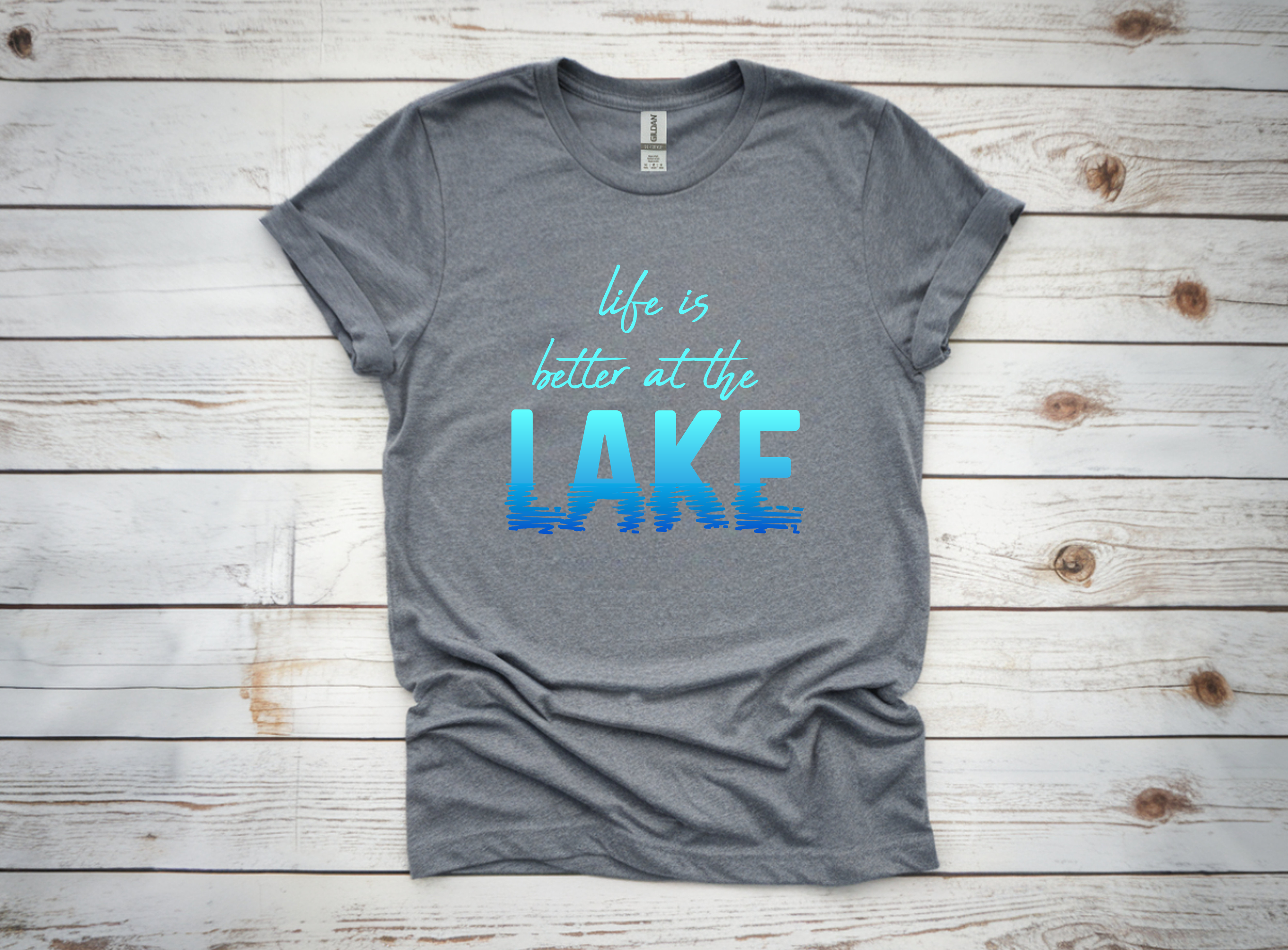 Life is Better at the Lake Blue Tee