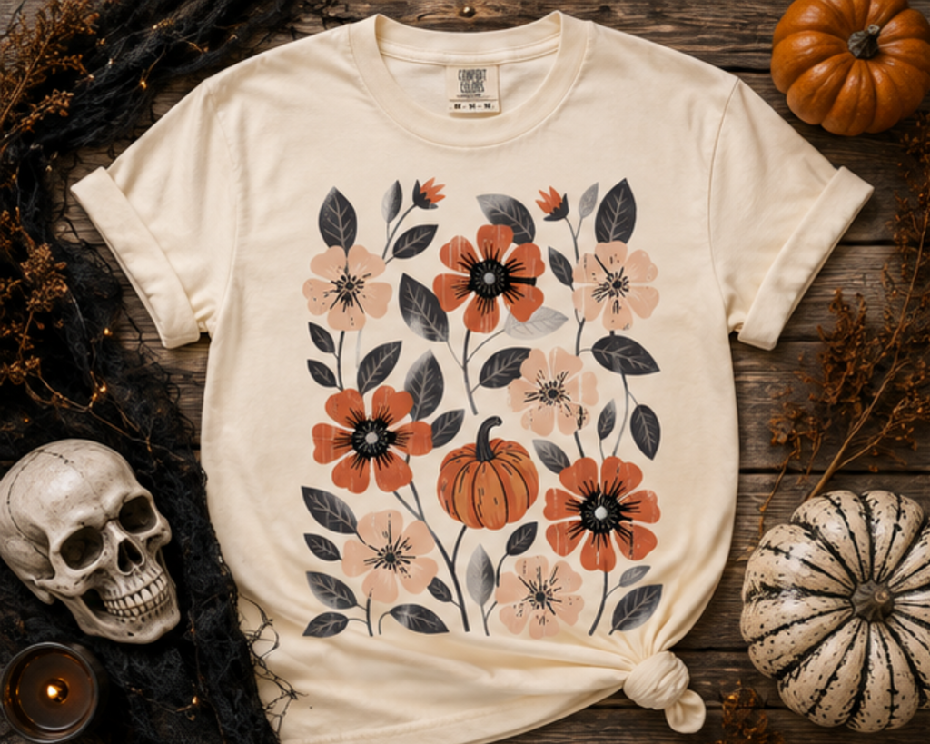Wildflower Pumpkin Comfort Colors Tee