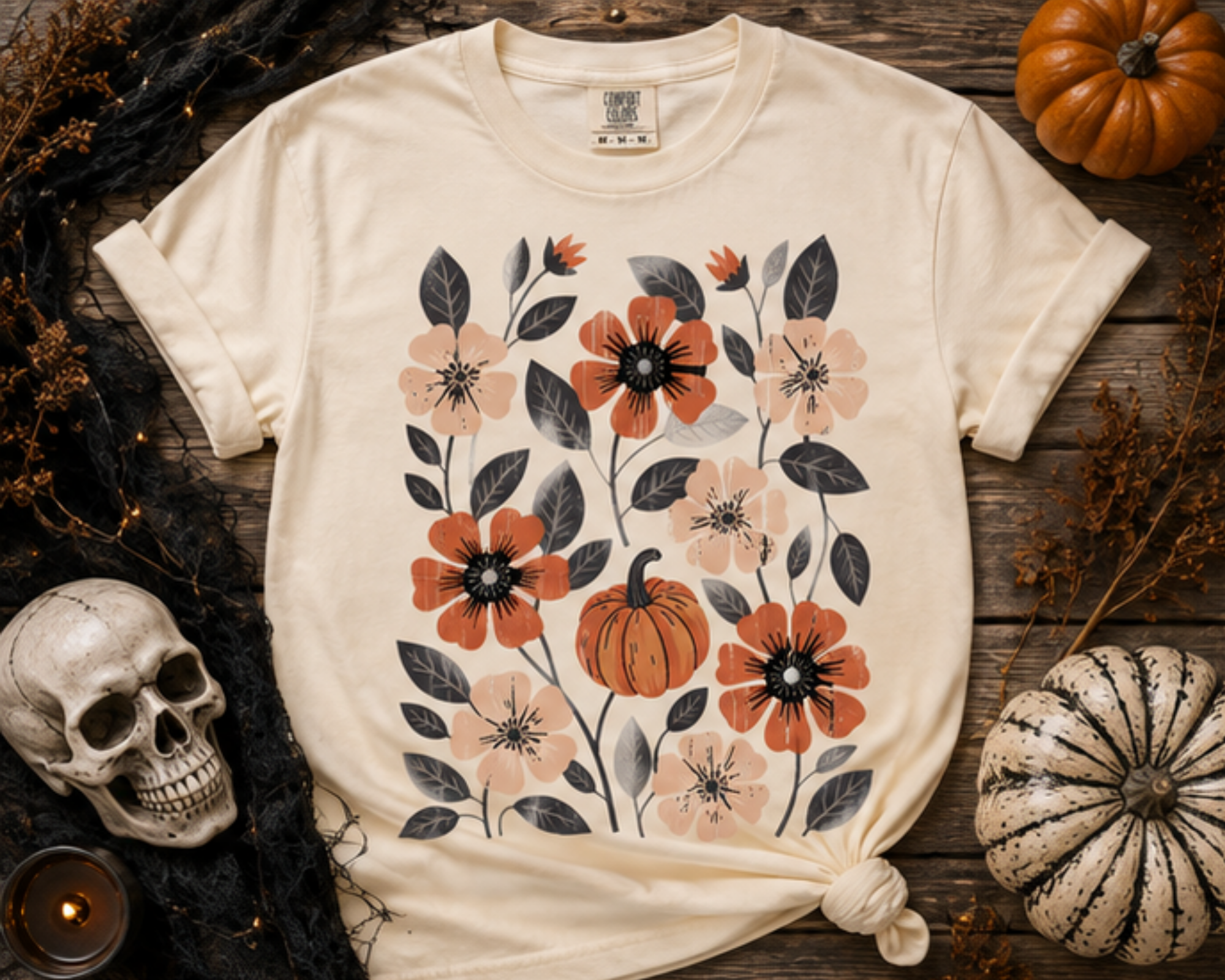 Wildflower Pumpkin Comfort Colors Tee
