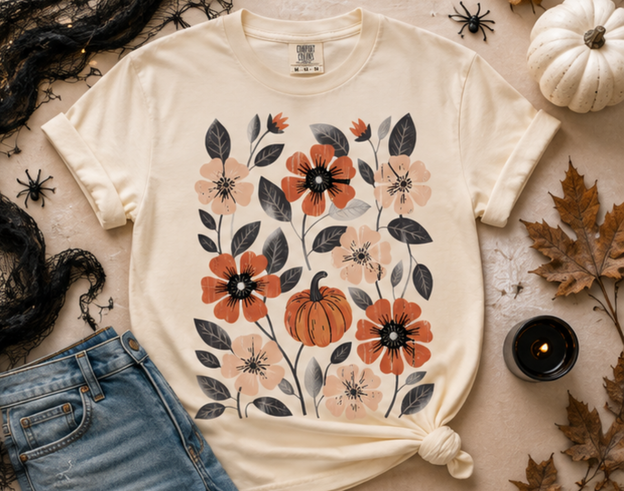Wildflower Pumpkin Comfort Colors Tee