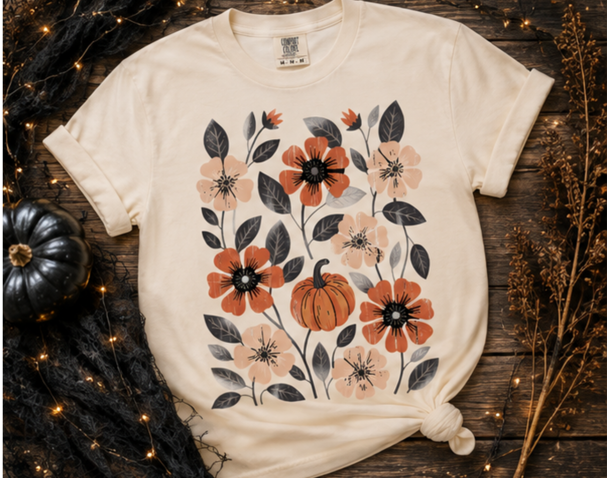Wildflower Pumpkin Comfort Colors Tee