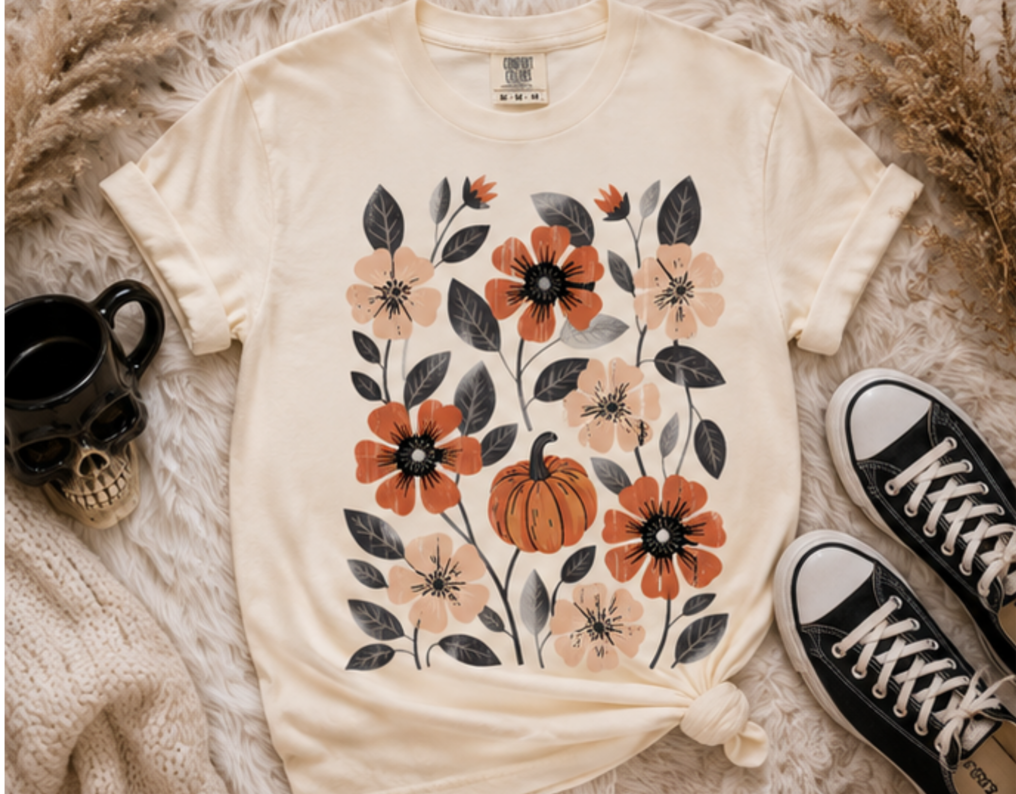 Wildflower Pumpkin Comfort Colors Tee